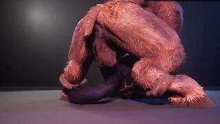 Furry Femboy with Monster Cock gets Destroyed and Gushed