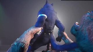 Furry Femboy with Monster Cock gets Destroyed and Gushed