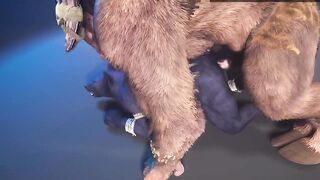 Furry Femboy with Monster Cock gets Destroyed and Gushed