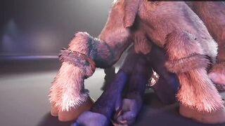 Furry Femboy with Monster Cock gets Destroyed and Gushed