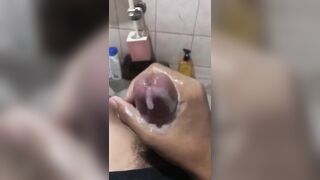 Twink solo cumshot ruined by hot load