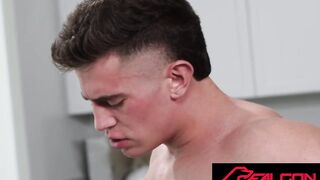 FalconStudios beefcake jock gets massive inked cock pounded bareback