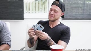 Austin Andrews fucks Erick Summers raw after strip poker his girl steps out