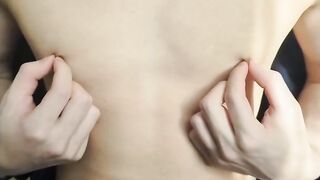 Gay Japanese Nipple Fap Where the Tip Is Most Sensitive Solo Massage Cum