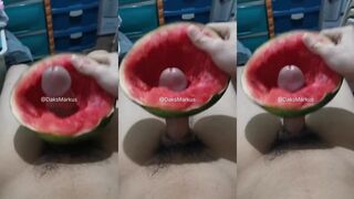 Fucking Watermelon Destroyed by Big Cock Jakol Pinoy