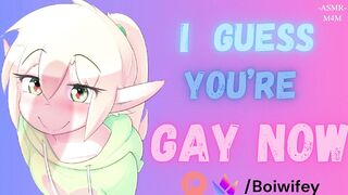 Femboy turns you gay with ASMR moans solo session