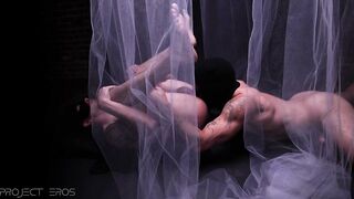 His thick cock wrecks my mouth raw blowjob leaky holes