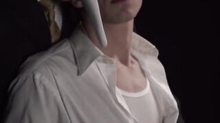 Cute Dex Devall barebacked by hung suited Daddy deep throat breeding raw