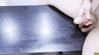 Intense orgasm and big cumshot explosion thick veiny cock drips fat load