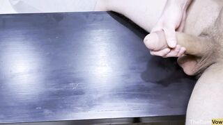 Intense orgasm and big cumshot explosion thick veiny cock drips fat load