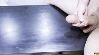 Intense orgasm and big cumshot explosion thick veiny cock drips fat load