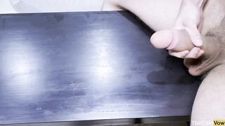 Intense orgasm and big cumshot explosion thick veiny cock drips fat load