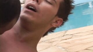 Twink takes thick BBC from behind outdoors in HD glory
