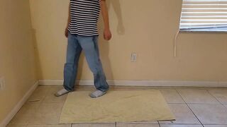 Twink and clone jerking off together slow unzip gay handjob cumshot