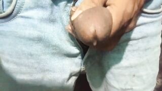 Asian BBC drowns your throat with piss and cum close up