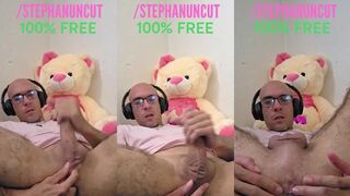 Stephan uncut raw daddy cock rips tight twink ass full of cum