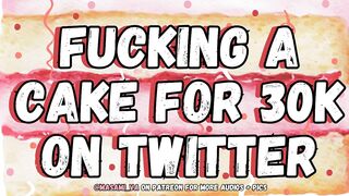 Fucking A Cake For 30k While Twink Groans Louder Than His Cum