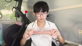 Tam Twinky destroyed his hole raw solo till it dripped cum