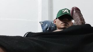 Milky Latino twink masturbates till thick cumshot eruption