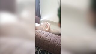 Broken Latino Condom Twink stuffed with raw cum