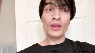 Quinn Tanner gets destroyed jerking off in bathroom twitching femboy twink