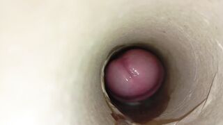 gay twink dumps massive cum load on belly plays with sperm internally