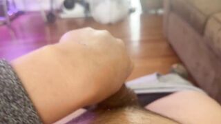 Asian twink wrecked with cumshot soaked handjob destroy