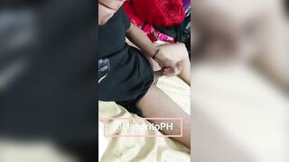 Pounding his thick black dick until he gushes and cries