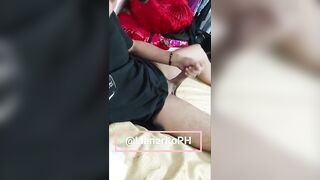 Pounding his thick black dick until he gushes and cries