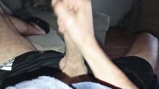 Rich Big Cock Stains Clothes Again Intense Cumshot Blowjob Solo