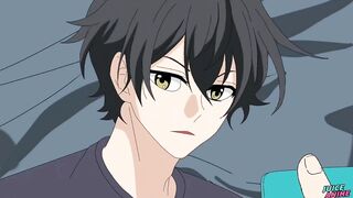 My neglectful boyfriend only cares about his phone while I choke on his twink cock