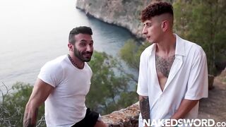 Johnny Viper destroys buddy Scott Carter with raw bareback deepthroat throatfuck