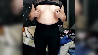 Big Butt FemBoi Shows Natural Tits Twice