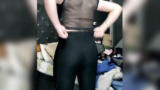 Big Butt FemBoi Shows Natural Tits Twice