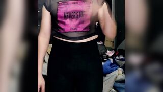 Big Butt FemBoi Shows Natural Tits Twice
