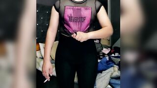 Big Butt FemBoi Shows Natural Tits Twice