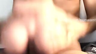 Giant Asian dick in mouth ruined by handsome Korean guy raw cum in throat