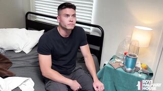 Big thick cock slams a straight jocks tight hole raw till it gushes bareback