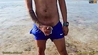 Twink Pinoy Solo Jizzed Hard in the Sea Tide