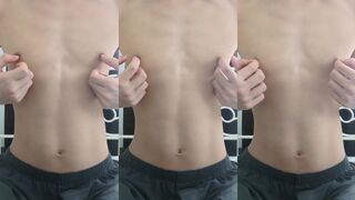 Twink nipple cum from solo masturbation japanese solo