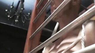 Bound muscle jocks forced to submit under huge cocks and CBT until they almost burst