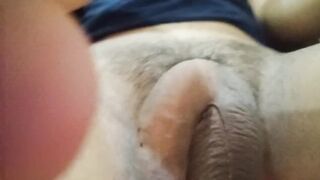 Anal dilation job with twink cum on face