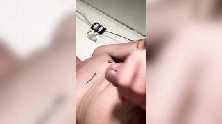 Latino gets destroyed jerking off alone