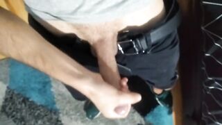 Big Cock Solo Twink Gets Dripping Cumshot in Stepbrother's Bedroom