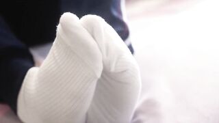White socks ruined by my horny little gay schoolmate