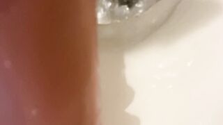 Shower time twink rides monster dildo stuffed anal deep solo fuck