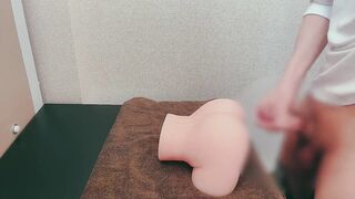 Standing back live insertion into a large masturbation hole twink boy gushing