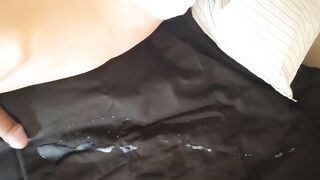No Nut November fail raw cum soaking white briefs dry hump solo