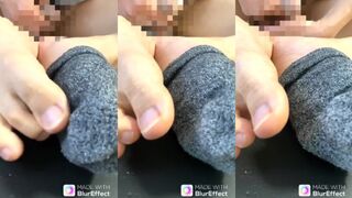 Japanese Virgin Twink Foot Solo Cum Dripping