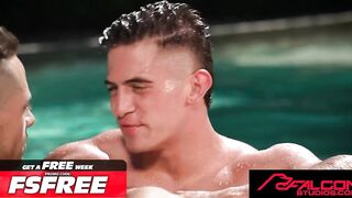 Bareback Beefcakes Destroyed by Poolside Jocks Summer Heat Gangbang